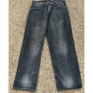 Vintage Y2K Royal Blue Jeans  Baggy Wide Leg Hip Hop Skate Grunge Mens 36x34
